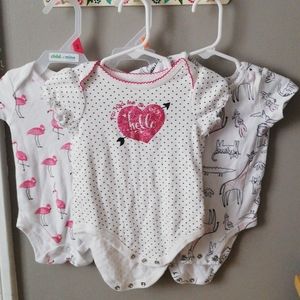 4 Baby girl 6-9 month onsies